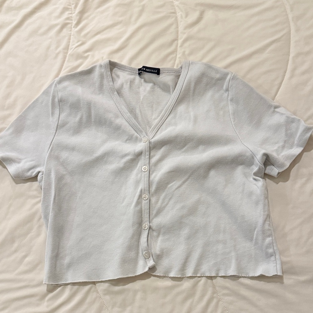 Brandy Melville V-Neck Button Front Women's Top